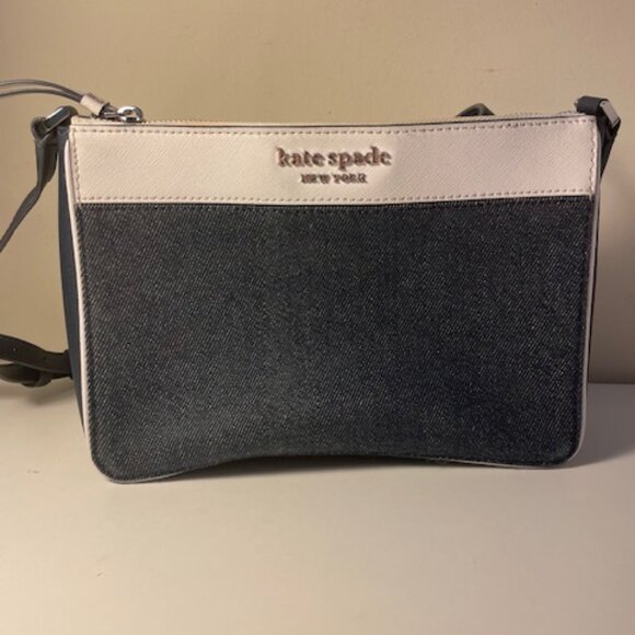 Kate Spade Dark Navy Jean with long strap - Picture 3 of 3